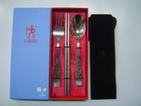 PC1957-雙人花格餐具組